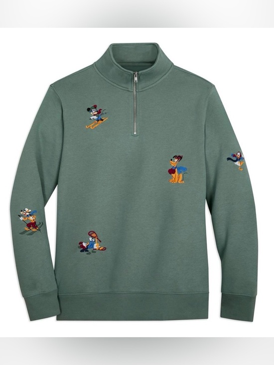 Disney Other - Disney Parks Mickey Mouse & Friends Homestead 1/4 Zip Pullover RARE Unisex M